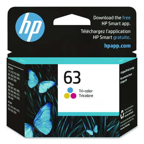 HP+63%2C+%28f6u61an%29+Tri-Color+Original+Ink+Cartridge