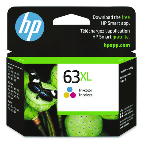 HP+63xl%2C+%28f6u63an%29+High-Yield+Tri-Color+Original+Ink+Cartridge