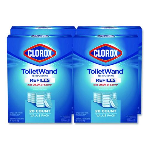 Picture of Disinfecting ToiletWand Refills, Blue/White, 4/Carton