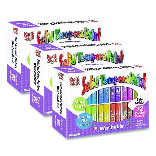 Picture of Kwik Stix Tempera Paint Set, 12 Assorted Colors, 72 Paint Sticks/Pack, 3 Packs/Carton