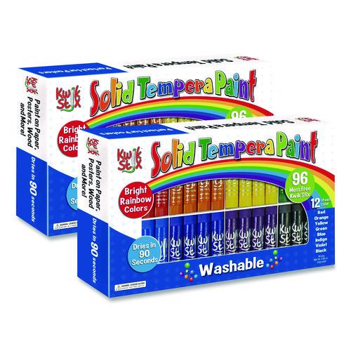 Picture of Kwik Stix Tempera Paint Set, 8 Assorted Colors, 96 Paint Sticks/Pack, 2 Packs/Carton