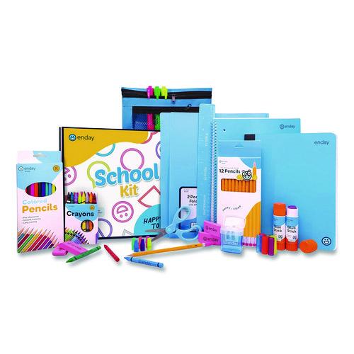Picture of Back to School Supplies Kit for Grades K-5, Blue