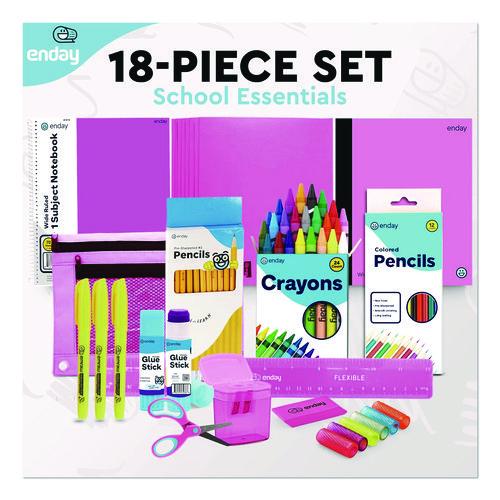 Picture of Back to School Supplies Kit for Grades K-5, Pink