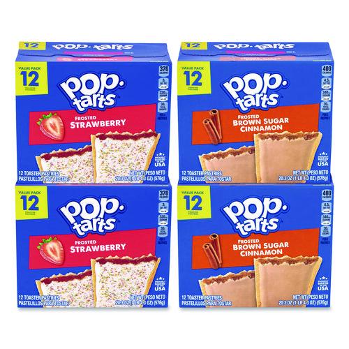 Picture of Red Bull Energy Drink and Pop Tart Combo Pack,(24) 12oz Cans,(24) Frosted Strawberry/(24) Frosted Brown Sugar Cinnamon/Bundle
