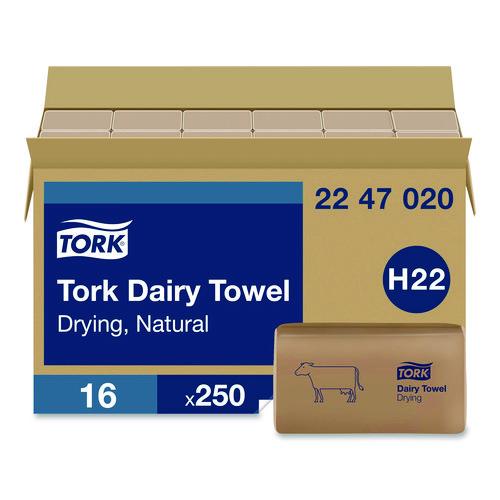 Picture of Dairy Towel, 1-Ply, 9.12 x 10.25, Natural, 250 Sheets/Pack, 16 Packs/Carton