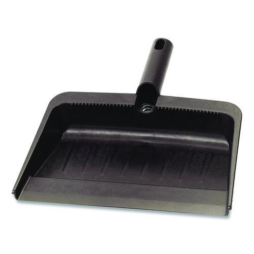 Picture of Flo-Pac Flexible Plastic Dustpan, 8 x 12, Plastic, Black