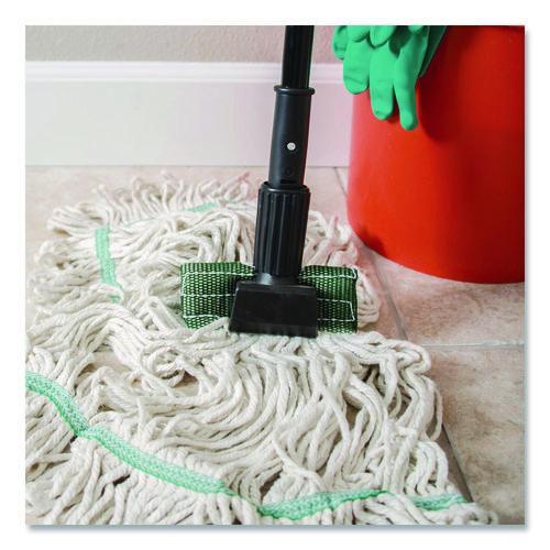 Picture of Vinyl Coated Jaw Style Metal Mop Handle, 1" dia x 60", Black