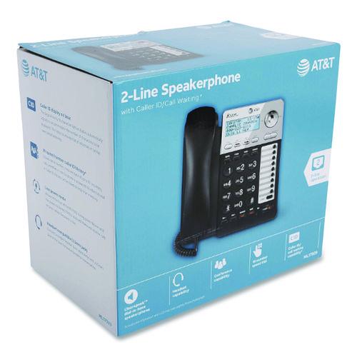 Picture of ML17928 Two-Line Corded Speakerphone, Black/Silver