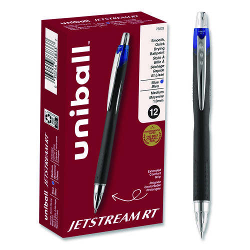 Jetstream+Hybrid+Gel+Pen%2C+Retractable%2C+Bold+1+mm%2C+Blue+Ink%2C+Black%2FSilver%2FBlue+Barrel