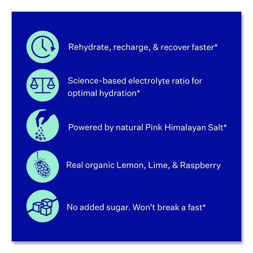 Picture of Electrolyte Lemon Raspberry Drink Mix, 0.24 oz Packets, 10/Pack, 2 Packs/Carton