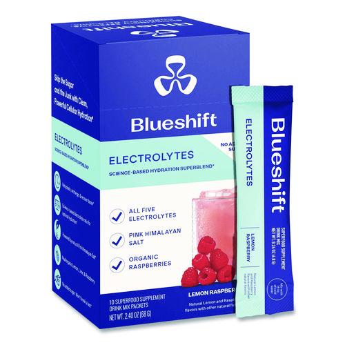 Picture of Electrolyte Lemon Raspberry Drink Mix, 0.24 oz Packets, 10/Pack, 2 Packs/Carton
