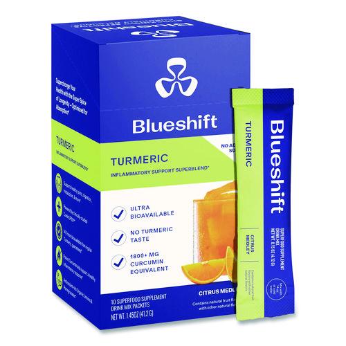 Picture of Turmeric Citrus Medley Drink Mix, Citrus Medley Flavor, 0.16 oz Packets, 10/Pack, 2 Packs/Carton