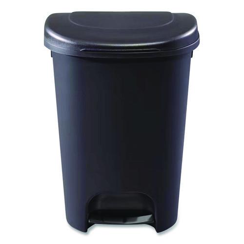 Picture of Classic Step-On Trash Can, 13 gal, Resin, Black