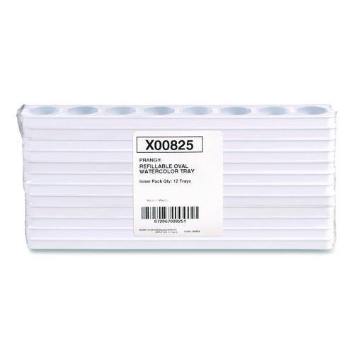 Picture of Refillable Oval Watercolor Tray, White, 12/Pack