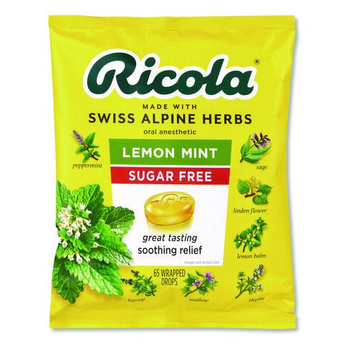 Picture of Sugar-Free Lemon Mint Herb Throat Drops, 65/Bag, 2 Bags/Pack