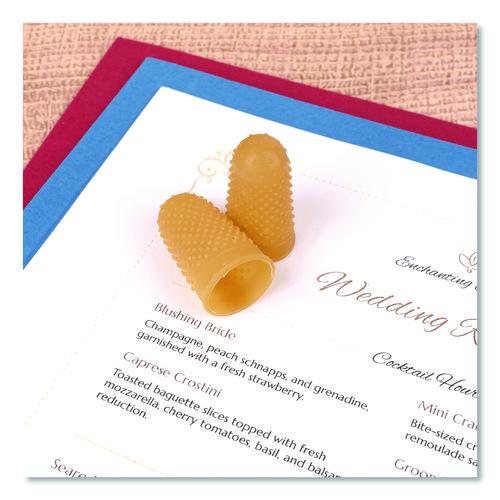 Picture of Rubber Finger Tips, 12 (Medium-Large), Amber, Dozen