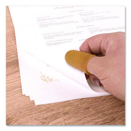 Picture of Rubber Finger Tips, 12 (Medium-Large), Amber, Dozen