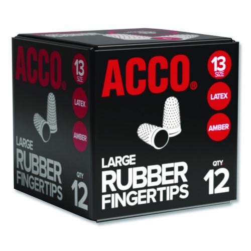 Picture of Rubber Finger Tips, 13 (Large), Amber, Dozen