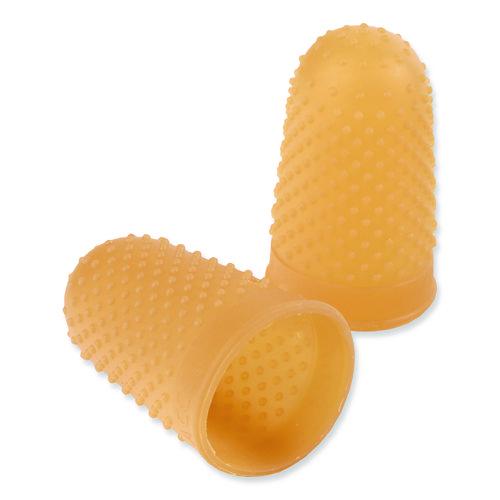Picture of Rubber Finger Tips, 13 (Large), Amber, Dozen