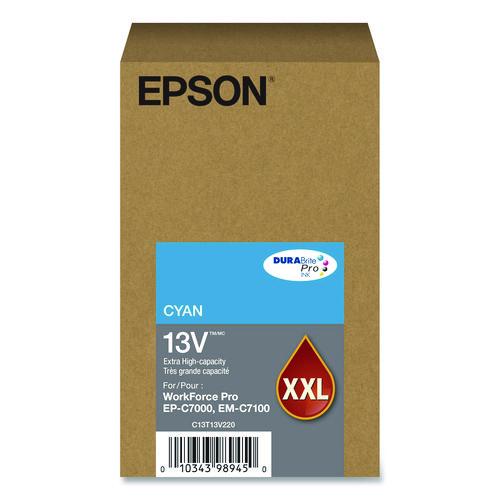 Picture of T13V220 (T13V) DURABrite Pro Extra High-Yield Ink, 8,000 Page-Yield, Cyan