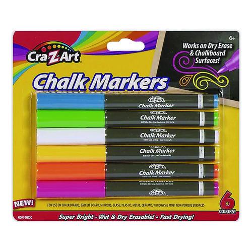 Picture of Chalk Markers, Assorted Colors, 6/Pack