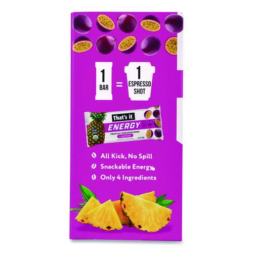 Picture of Organic Energy Bars, Tropical Passion Blend, 0.7 oz Bar, 36/Box