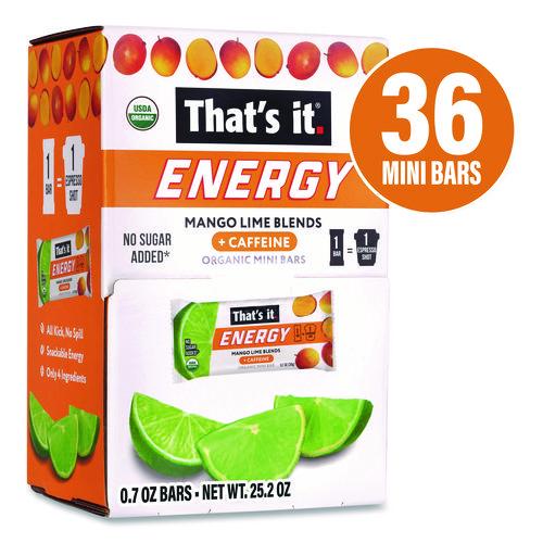 Picture of Organic Energy Bars, Mango Lime, 0.7 oz Bar, 36/Box