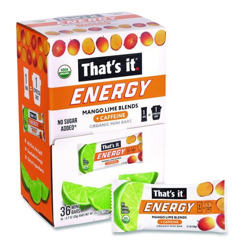 Picture of Organic Energy Bars, Mango Lime, 0.7 oz Bar, 36/Box