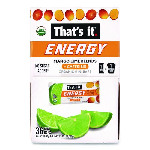 Picture of Organic Energy Bars, Mango Lime, 0.7 oz Bar, 36/Box