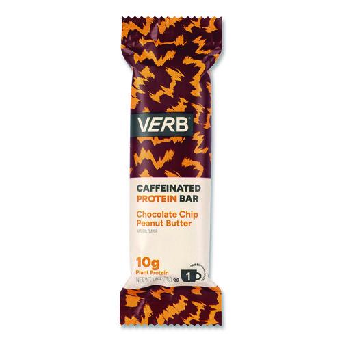 Picture of Caffeinated Protein Bar, Chocolate Chip Peanut Butter, 1.8 oz Bar, 12/Box
