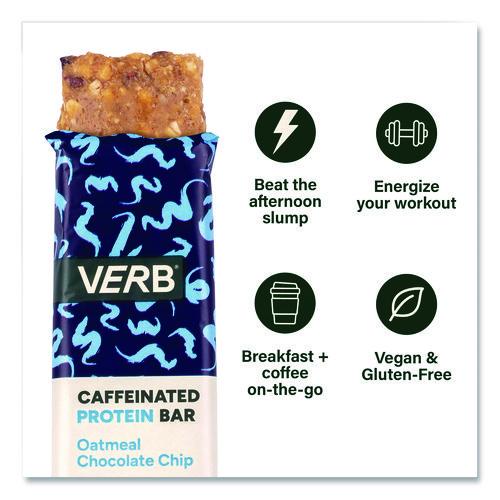 Picture of Caffeinated Protein Bar, Oatmeal Chocolate Chip, 1.8 oz Bar, 12/Box