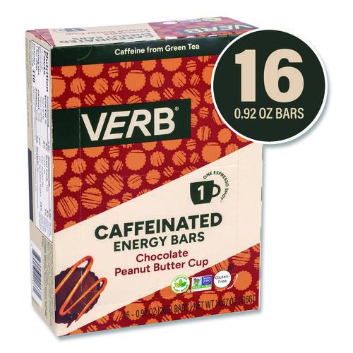 Picture of Caffeinated Energy Bar, Chocolate Peanut Butter Cup, 0.92 oz Bar, 16/Box