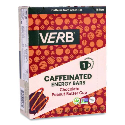 Picture of Caffeinated Energy Bar, Chocolate Peanut Butter Cup, 0.92 oz Bar, 16/Box