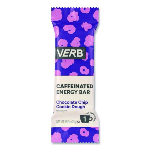 Picture of Caffeinated Energy Bar, Chocolate Chip Cookie Dough, 0.92 oz Bar, 16/Box
