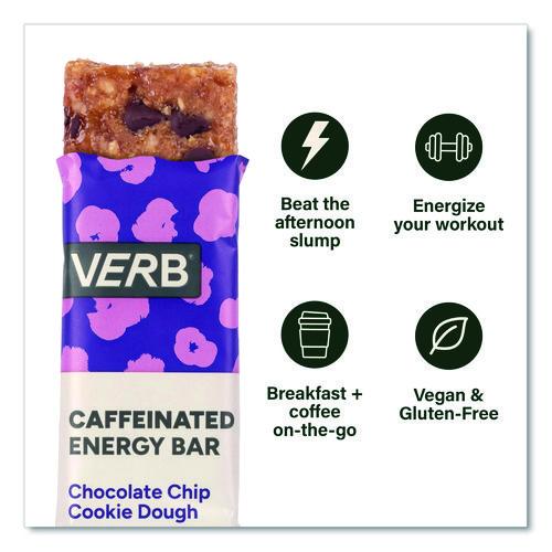 Picture of Caffeinated Energy Bar, Chocolate Chip Cookie Dough, 0.92 oz Bar, 16/Box