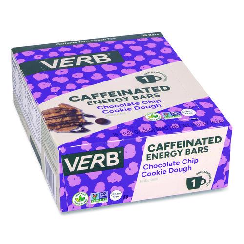 Picture of Caffeinated Energy Bar, Chocolate Chip Cookie Dough, 0.92 oz Bar, 16/Box