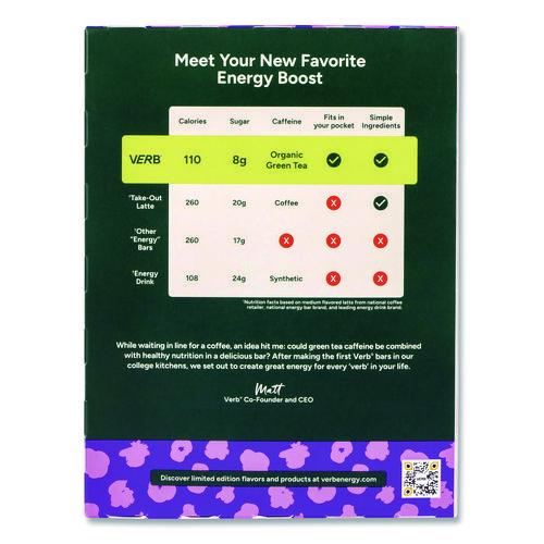 Picture of Caffeinated Energy Bar, Chocolate Chip Cookie Dough, 0.92 oz Bar, 16/Box