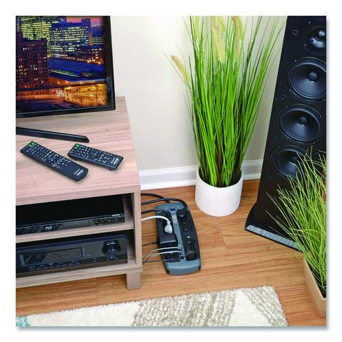 Picture of Protect It! Surge Protector, 10 AC Outlets, 8 ft Cord, 2,395 J, Black