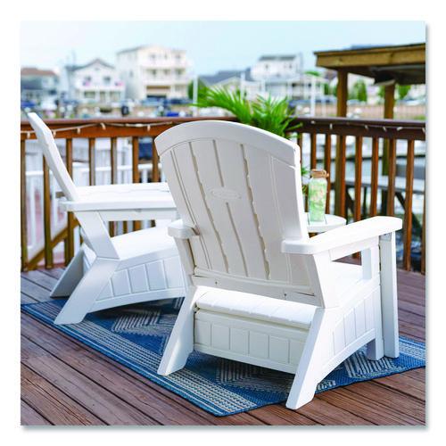 Picture of Adirondack Chair with Storage, Supports Up to 375 lb, 14.5" Seat Height, 30" x 32.5" x 38.5", Ice Cube