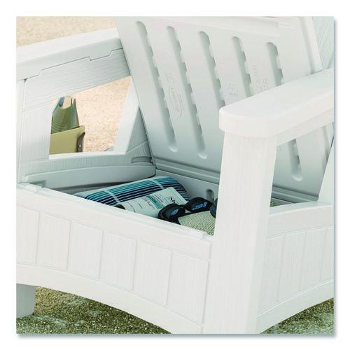 Picture of Adirondack Chair with Storage, Supports Up to 375 lb, 14.5" Seat Height, 30" x 32.5" x 38.5", Ice Cube