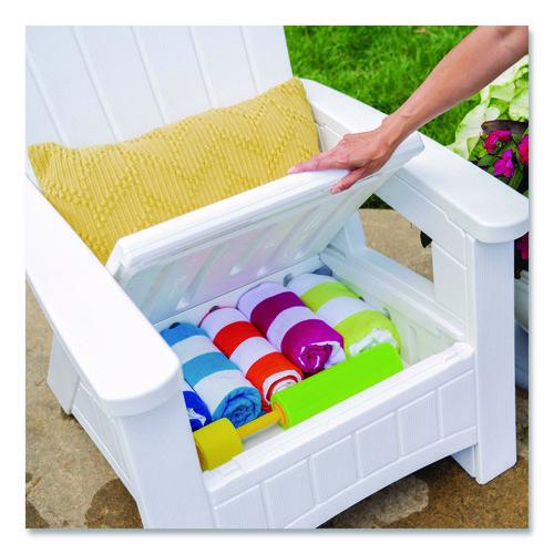 Picture of Adirondack Chair with Storage, Supports Up to 375 lb, 14.5" Seat Height, 30" x 32.5" x 38.5", Ice Cube