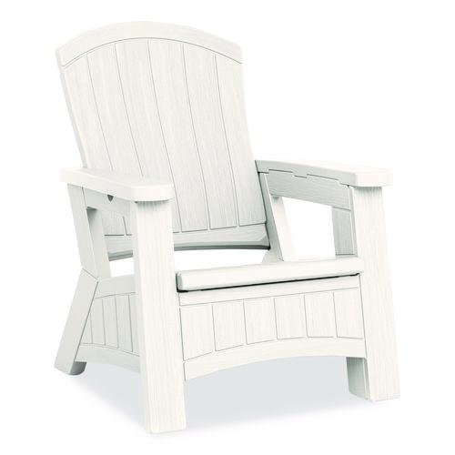 Picture of Adirondack Chair with Storage, Supports Up to 375 lb, 14.5" Seat Height, 30" x 32.5" x 38.5", Ice Cube