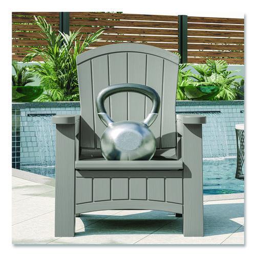 Picture of Adirondack Chair with Storage, Supports Up to 375 lb, 14.5" Seat Height, 30" x 32.5" x 38.5", Dove Gray