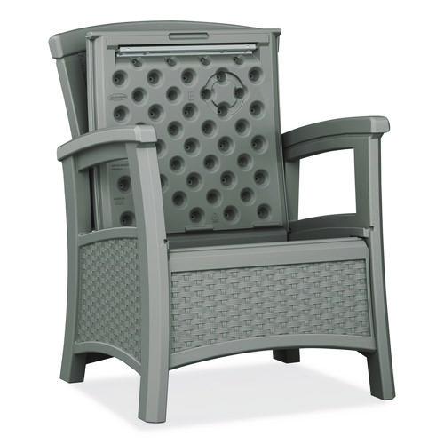 Picture of Elements Club Chair with Storage, Supports Up to 300 lb, 17" Seat Height, 25.25" x 29.75" x 35.5", Dove Gray