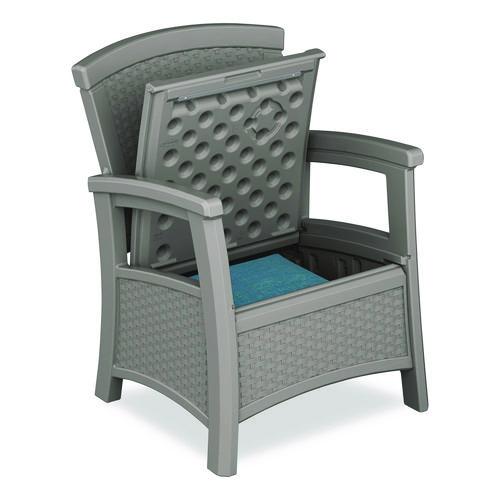 Picture of Elements Club Chair with Storage, Supports Up to 300 lb, 17" Seat Height, 25.25" x 29.75" x 35.5", Dove Gray