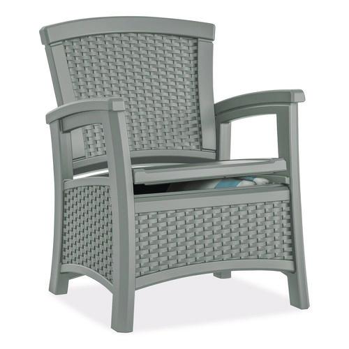 Picture of Elements Club Chair with Storage, Supports Up to 300 lb, 17" Seat Height, 25.25" x 29.75" x 35.5", Dove Gray