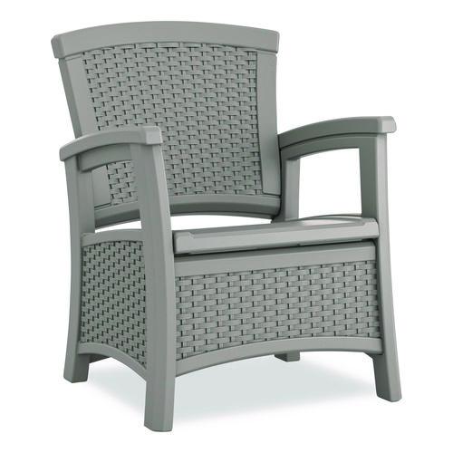 Picture of Elements Club Chair with Storage, Supports Up to 300 lb, 17" Seat Height, 25.25" x 29.75" x 35.5", Dove Gray