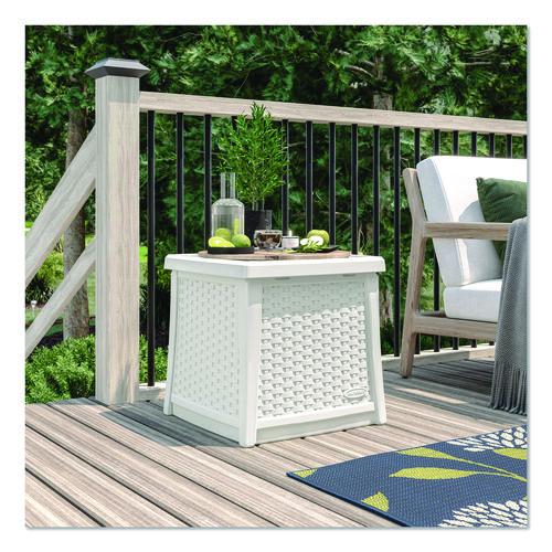 Picture of Elements End Table with Storage, Square, 18.75w x 18.75d x 18h, Ice Cube Top, Ice Cube Base/Legs