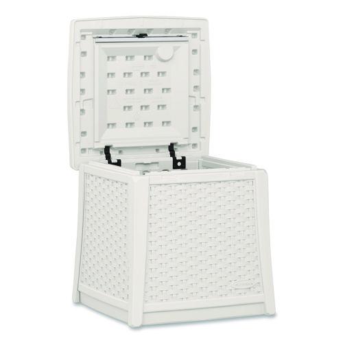 Picture of Elements End Table with Storage, Square, 18.75w x 18.75d x 18h, Ice Cube Top, Ice Cube Base/Legs