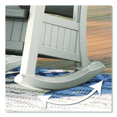 Picture of Rocking Chair with Storage, Supports Up to 375 lb, 17.25" Seat Height, 29.75" x 35" x 40.5", Dove Gray/Ice Cube